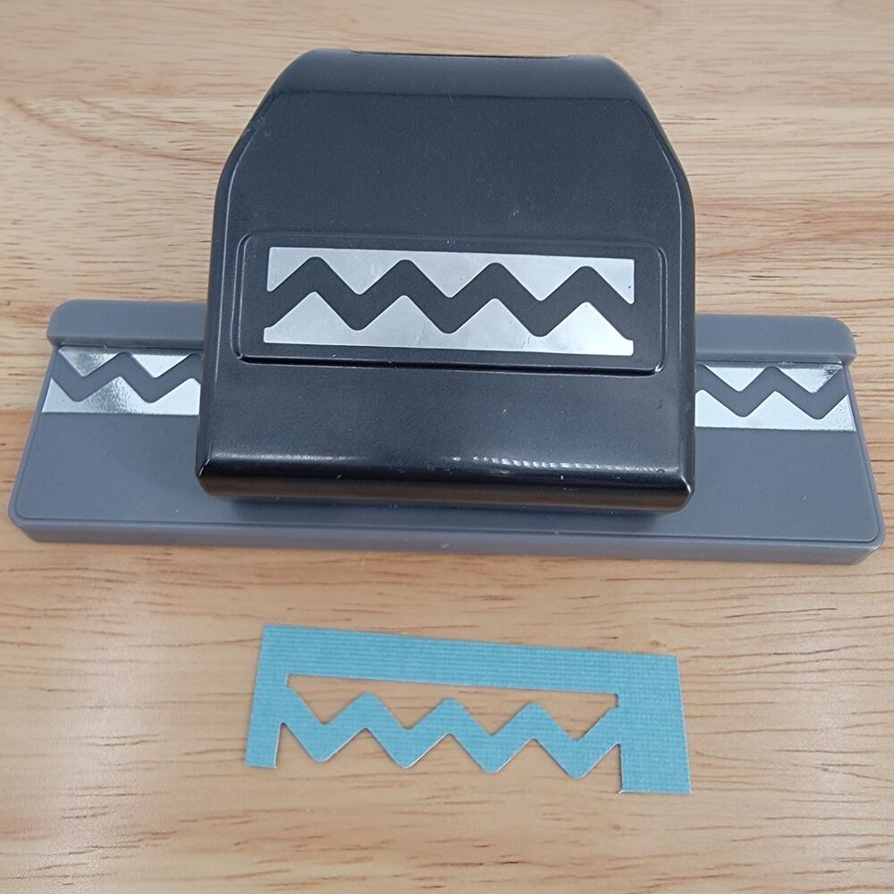 EK Success ZIG ZAG CHAIN Paper Card Scrapbooking Border Punch 2"X0.5" Cutout